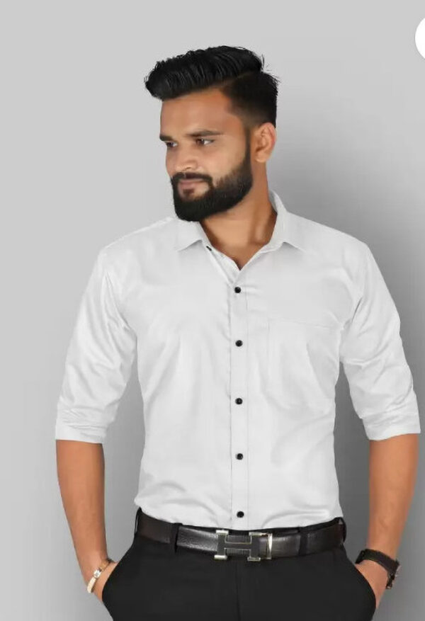 Varmani Mens Classic White Long Sleeve Formal Shirt
