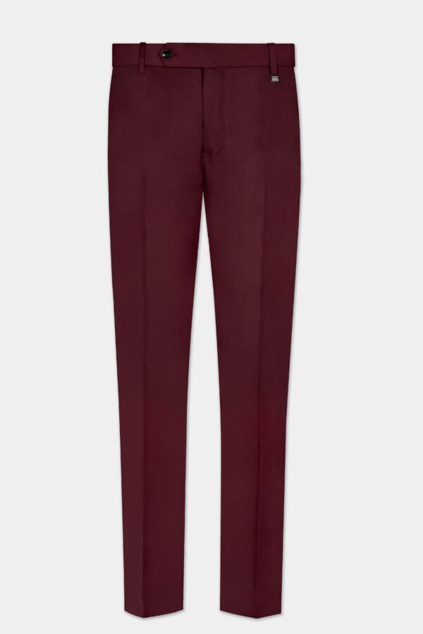 Varmani Men’s Maroon Slim Fit Formal Trousers